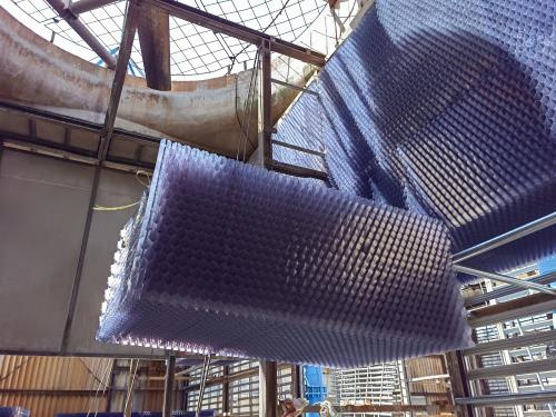 風(fēng)筒的漂流水對(duì)開式冷卻塔的影響